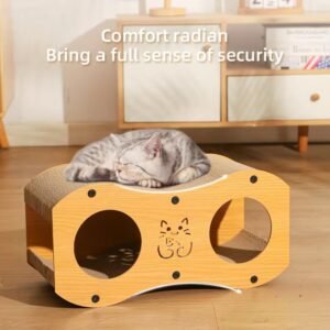 hello kitty double hole cat bed shaped cat scratching board