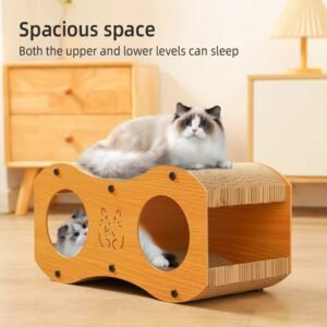 hello kitty double hole cat bed shaped cat scratching board