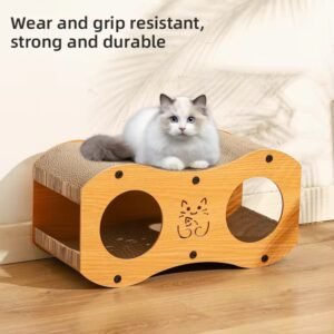 hello kitty double hole cat bed shaped cat scratching board