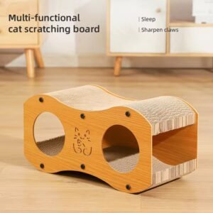 hello kitty double hole cat bed shaped cat scratching board