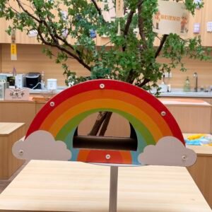 rainbow cat scratching board